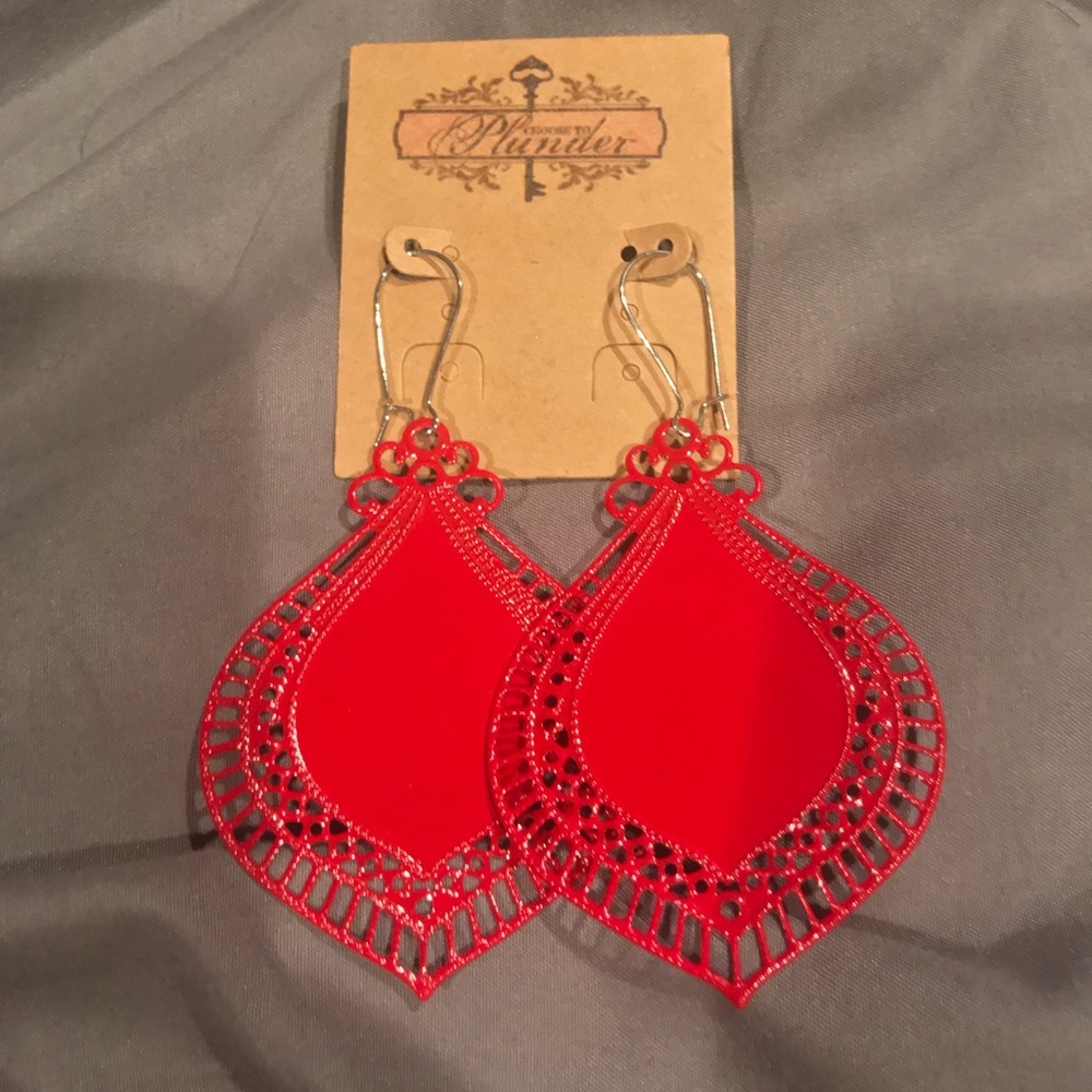 Red earrings